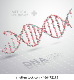 Abstract vector DNA medical health care background