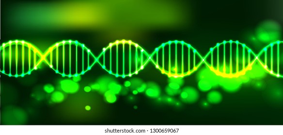 Abstract vector DNA structure in vector illustration. Great for Medical science or technology background.