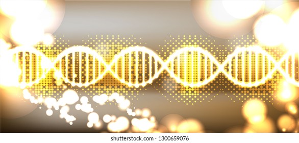 Abstract vector DNA structure in vector illustration. Great for Medical science or technology background.