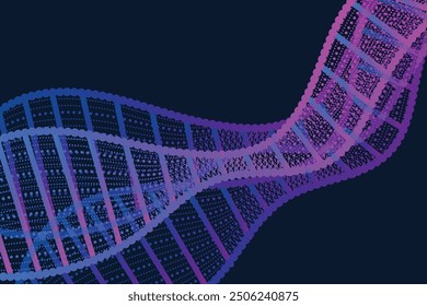 Abstract vector DNA structure vector illustration background design