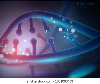 Abstract vector DNA structure. Medical science background