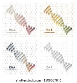 Abstract vector DNA structure. Medical science background