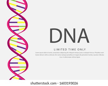 Abstract vector DNA structure. Medical science background
