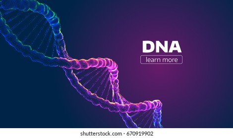Abstract vector DNA structure. Medical science background - Shutterstock ID 670919902