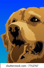 Abstract vector of a dog