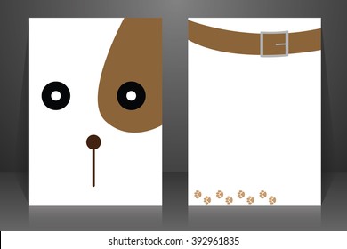 Abstract vector dog like flyers brochure, booklet, annual report, design templates with white background in size a4.