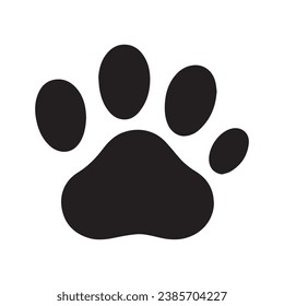 Abstract Vector Dog Paw Icon Design Template