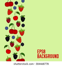 abstract vector doodle berry background