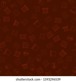 abstract vector doodle christmas presents seamless pattern - luxury red