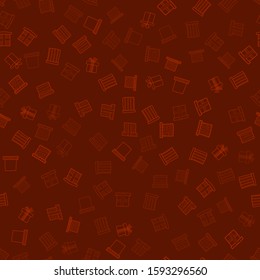 abstract vector doodle christmas presents seamless pattern - luxury red