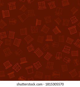 abstract vector doodle christmas presents seamless pattern - red