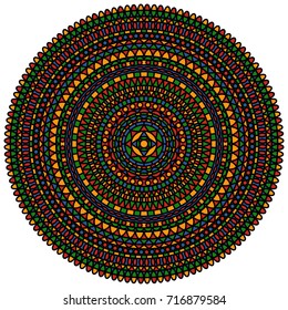 abstract vector doodle colored detailed bright mandala