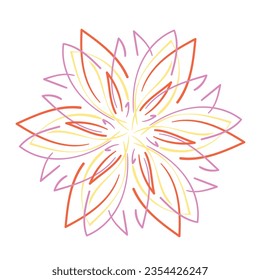 Ornamento abstracto de doodle vectorial. Elemento de diseño gráfico decorativo.