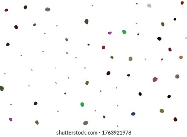Abstract Vector Dot. Seamless Fashion Ball. Polka Dot. Black Random Spot Confetti. Small Retro Color Background. Irregular Ink Dot Pattern. Red Bright Background Blast. Rainbow Pattern Cool Circle.