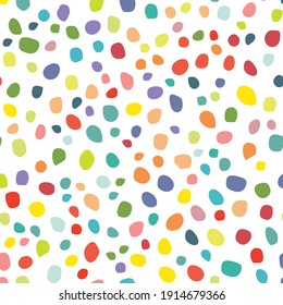 Abstract Vector Dot. Small Happy Color Background. Seamless Vintage Blob. Blue Modern Christmas Frame. Yellow Random Spot Polkadot. Polka Dot. Seamless Eps Dot Sparkle. Rainbow Pattern Cute Circle.