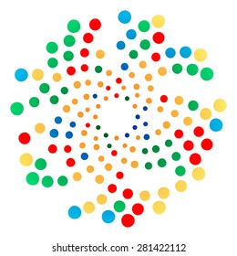 Abstract Vector Dots Business Logo . Circular Halftone Dots Company Icon . Abstract Spotted Background for your Design .