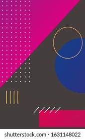 Abstract vector with dots, stripes and circles. Colorful vector illustration