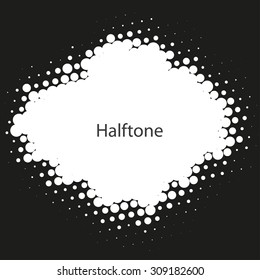 Abstract vector dotted background. Halftone effect