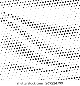 Abstract vector dotted black and white background