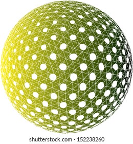 Abstract vector dotted sphere.