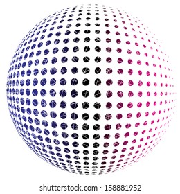 Abstract vector dotted sphere.