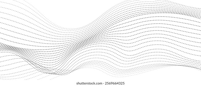  Abstract vector dotted wave background.