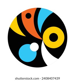 abstract vector drawing full colour