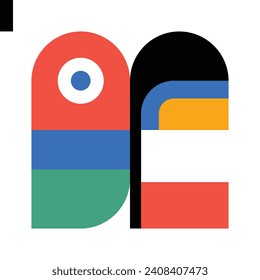 abstract vector drawing full colour