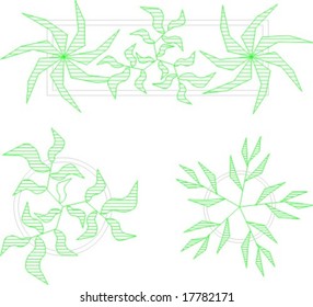 Abstract vector drawing of some plants