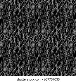 Abstract vector drawing of a wave of hair. Handmade. Seamless background. Can be used to fill a picture, the background of a web page, the surface texture