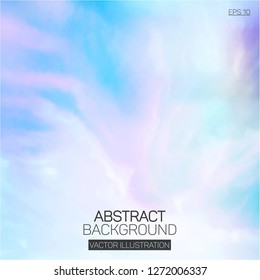 Abstract Vector, Dreamy Background, Colorful Texture - Pink, Purple and Blue Pastel Gradient. Cloudy Sky, Marble, Watercolor Style. Trendy Background. 