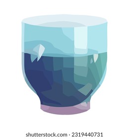 Resumen Vidrio vectorial, refrescante icono de verano aislado