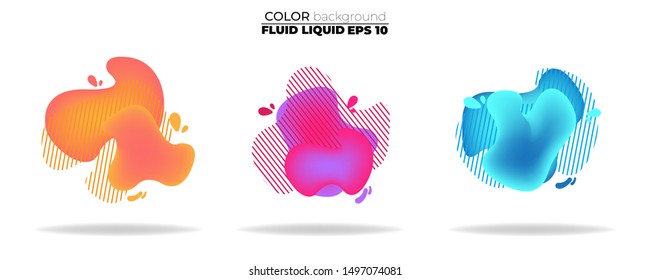 Abstract vector Dynamic fluid banners. Geometric liquid forms. Template bagdes. Various colors modern template banners shapes. Minimal curvy design. 
