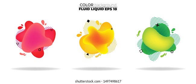 Abstract vector Dynamic fluid banners. Geometric liquid forms. Template bagdes. Various colors modern template banners shapes. Minimal curvy design. 