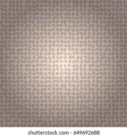 Abstract vector dynamic rippled surface, illusion of movement, curvature on a beige background. Golden seamless pattern for prints or digital.