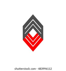 Abstract Vector Dynamic Shaped logo.