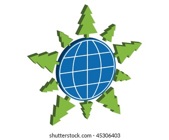the abstract vector ecology symbol