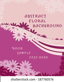Abstract vector editable floral background