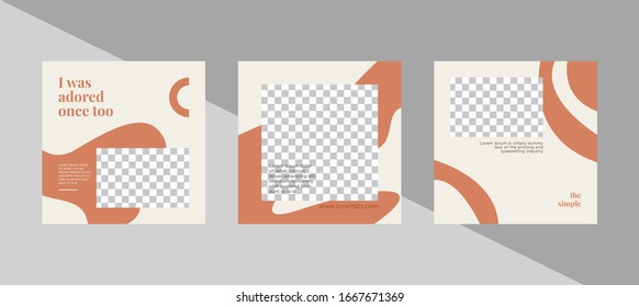 Maqueta de publicación de banner editable en medios sociales en forma de vector abstracto para el marketing digital con un diseño simple. Ilustración vectorial
