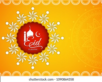 Abstract vector Eid Mubarak religious background