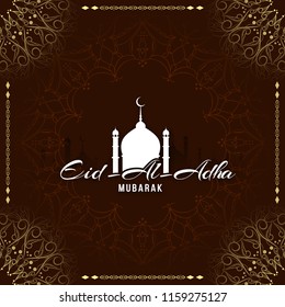 Abstract vector Eid-Al-Adha mubarak background