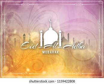 Abstract vector Eid-Al-Adha mubarak Islamic background