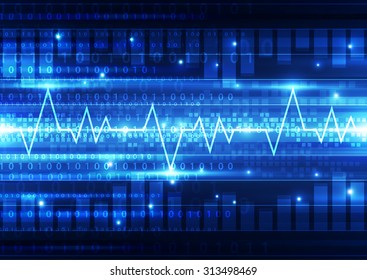abstract vector electrocardiogram background illustration