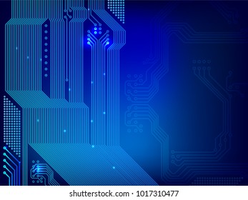 abstract vector electronic blue line technology background illustration
