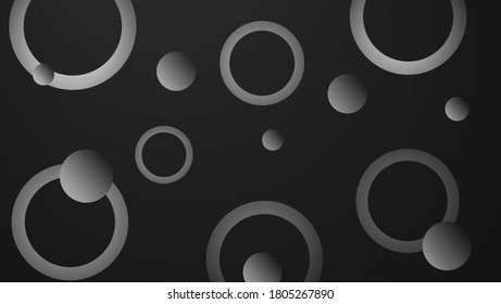 Abstract vector elegant black background. Circle pattern. great for brochure backgrounds, banners, business cards, the web etc.
