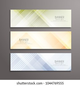 Abstract vector elegant geometric banners design template