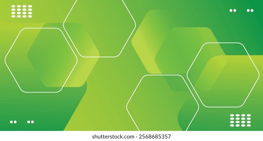 Abstract Vector elegant green presentation background. Abstract pattern hexagon texture. Vector illustration for brochure, business card, cover, poster, portfolio, flier, banner