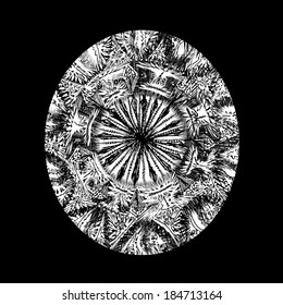 Abstract vector element on black background