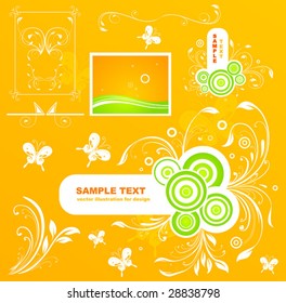 Abstract vector elements for summer design.