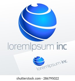 Abstract vector emblem. Logotype for Business, Technology, Corporation.